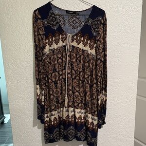 Bohemian Long Sleeve Dress by blu pepper